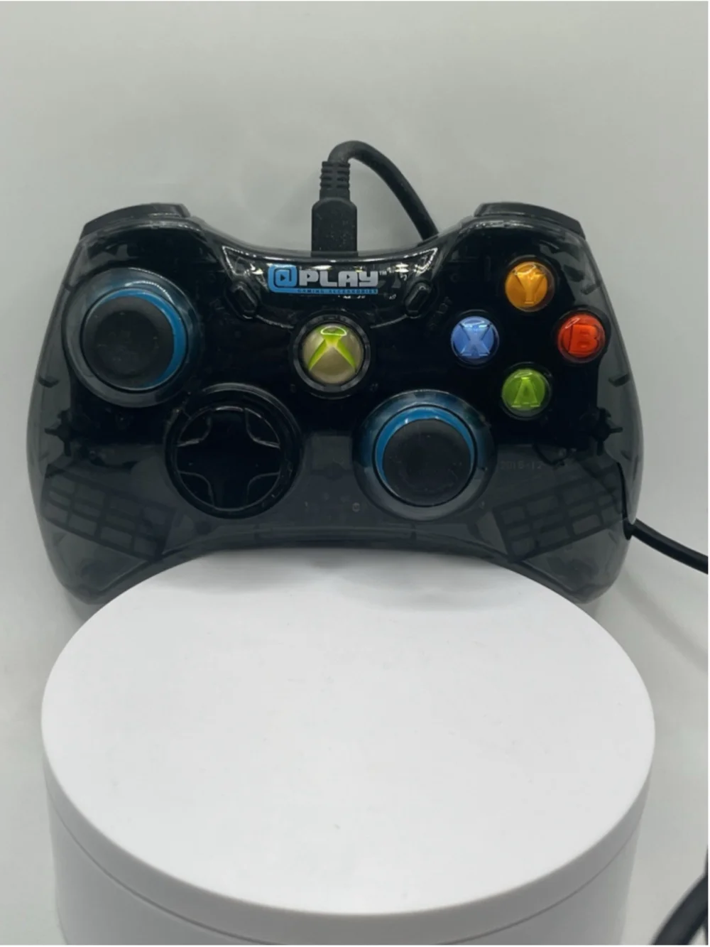 Play Gaming Wired Controller For XBOX 360 SMOKE CLEAR BLACK W/WIRE SEE ALL